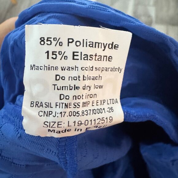 Booty By Brabants Blue Capri Length Croco Leggings - One Size - Picture 5 of 5